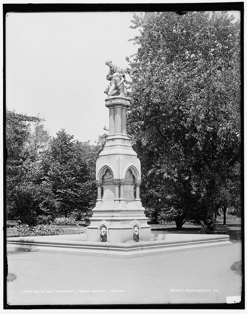 Detroit Publishing Co., 'The Ether Monument, Public Garden, Boston,' between 1900 and 1906